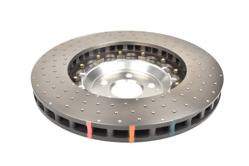 Mercedes-Benz C63 S AMG Brake Rotor (1) - Front - DBA - 5000 Series XD Drilled & Dimpled - Anodized Hat - `16-`21