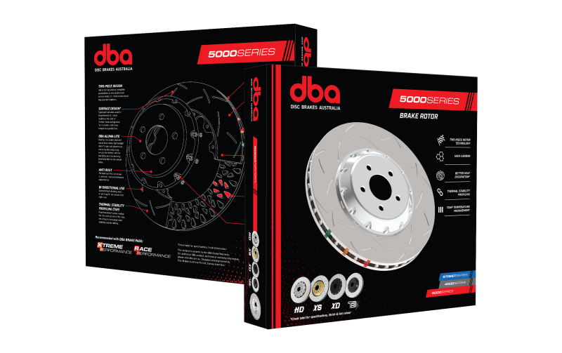 Toyota GR Yaris Brake Rotor (1) - Front - DBA - 5000 Series T3 Slotted - `21-`27
