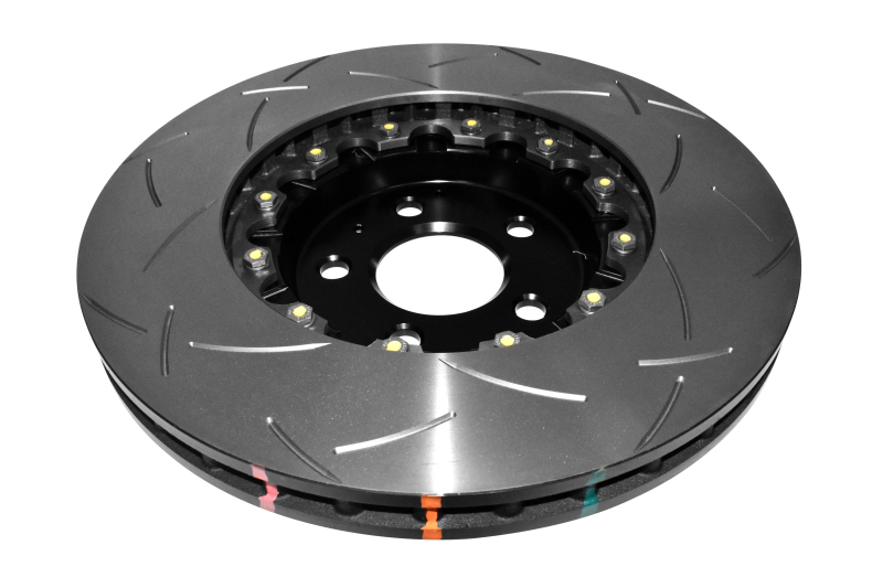 Subaru STi Brake Rotors (2) - Front - DBA - 5000 Series T3 Slotted - Black Hat - `04-`07
