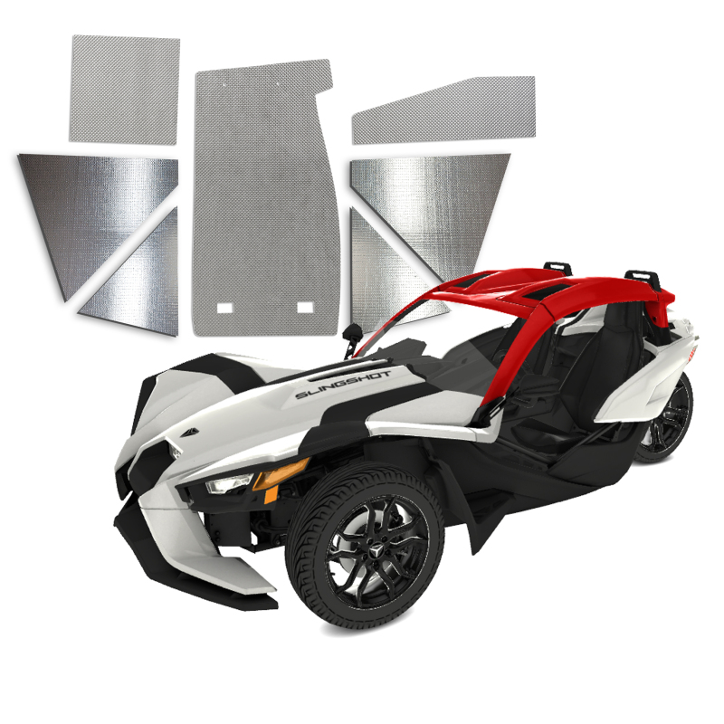 Polaris Slingshot Heat Shield Kit - Passenger Floor & Transmission Tunnel - DEI - 11 Piece Custom Cut - `20-`25