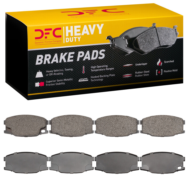 Mitsubishi Fuso FE Brake Pads - Front + Rear - DFC - Semi Metallic, Heavy Duty - `95-`04