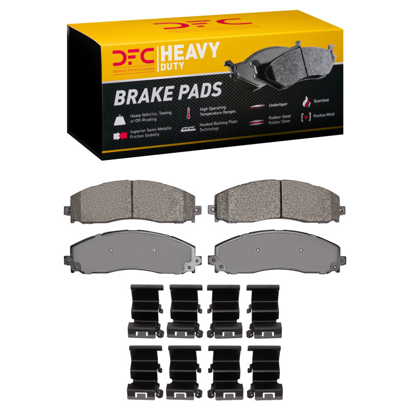 Ford F-350 Super Duty Brake Pads - Rear - DFC - Heavy Duty + Hardware Kit - `11-`22