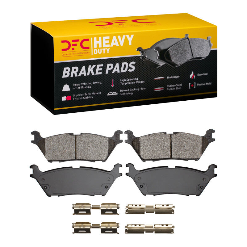 Ford F-150 Brake Pads - Rear - DFC - Semi Metallic Heavy Duty Pads + Hardware Kit - `15-`21