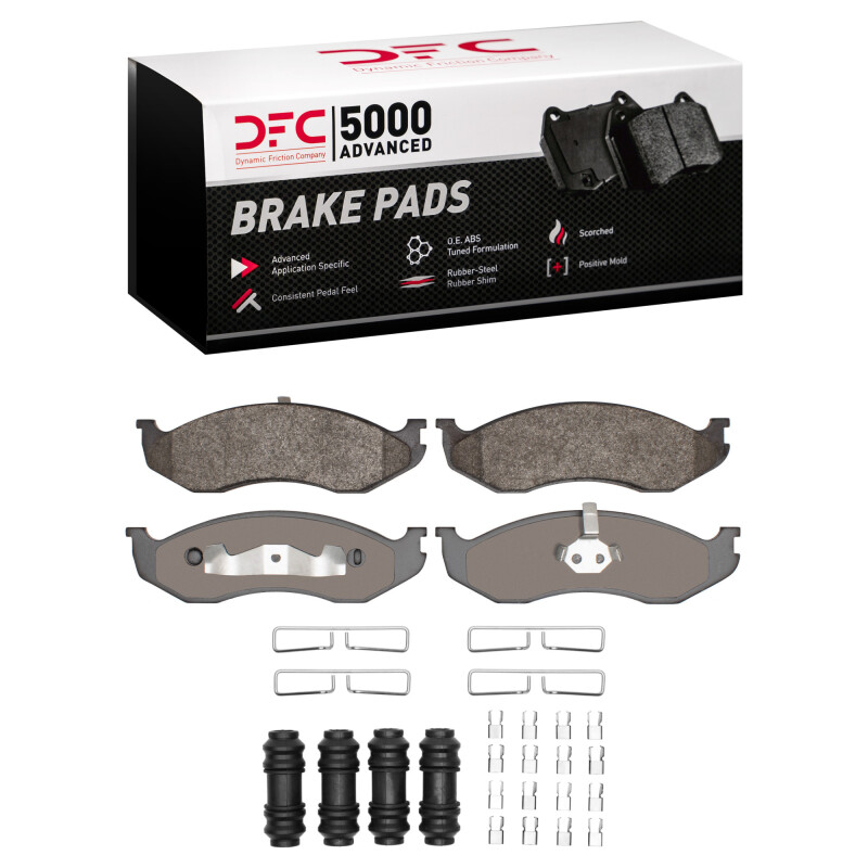 Jeep Comanche Brake Pads - Front - DFC - 5000 Advanced Semi Metallic - `90-`06