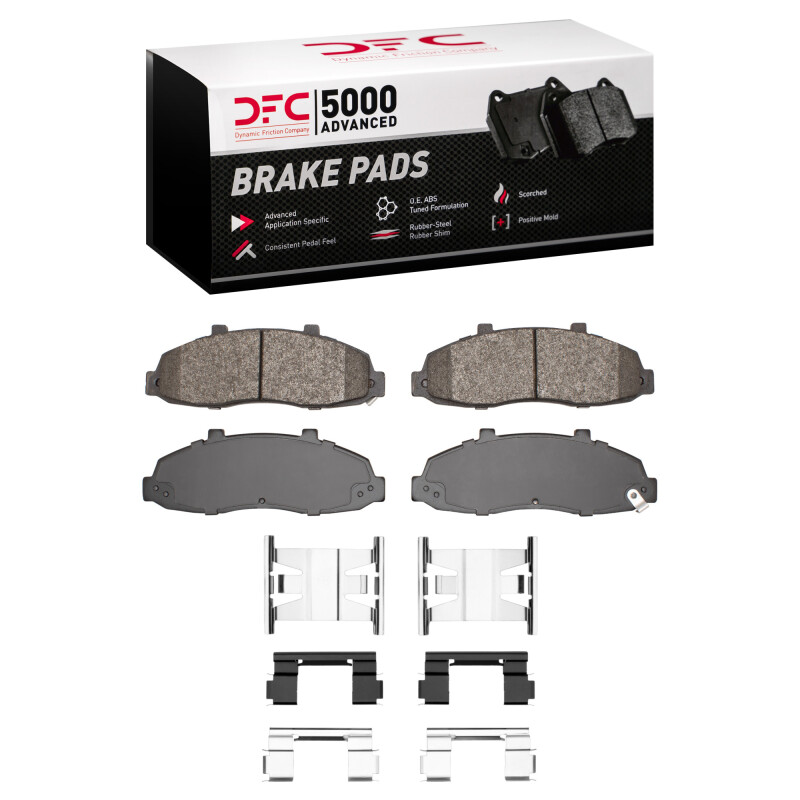 Ford F-150 Brake Pads - Front - DFC - 5000 Advanced Semi Metallic - `00-`04