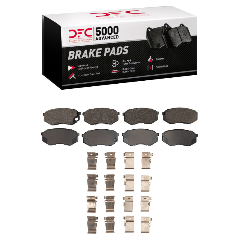 Mitsubishi Fuso FE Brake Pads - Front - DFC - 5000 Advanced Semi Metallic - `95-`04