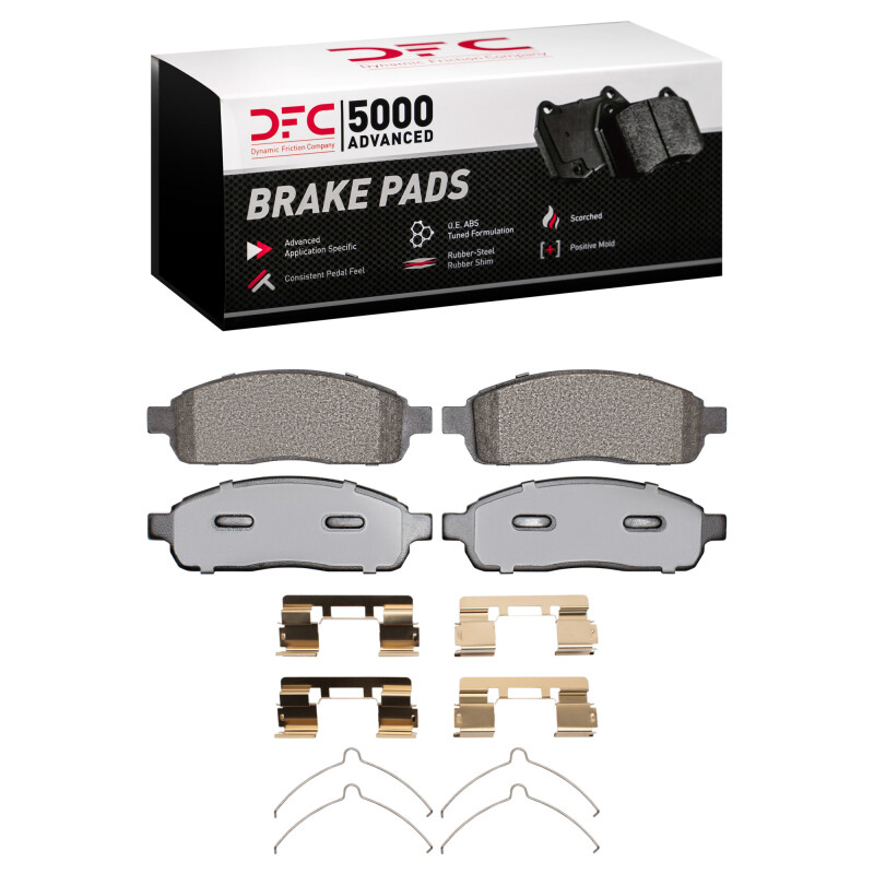 Ford F-150 Brake Pads - Front - DFC - 5000 Advanced Semi Metallic - `04-`09
