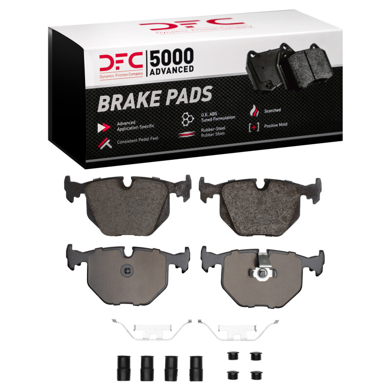 BMW 330xi Brake Pads - Rear - DFC - 5000 Advanced Low Metallic - `01-`10