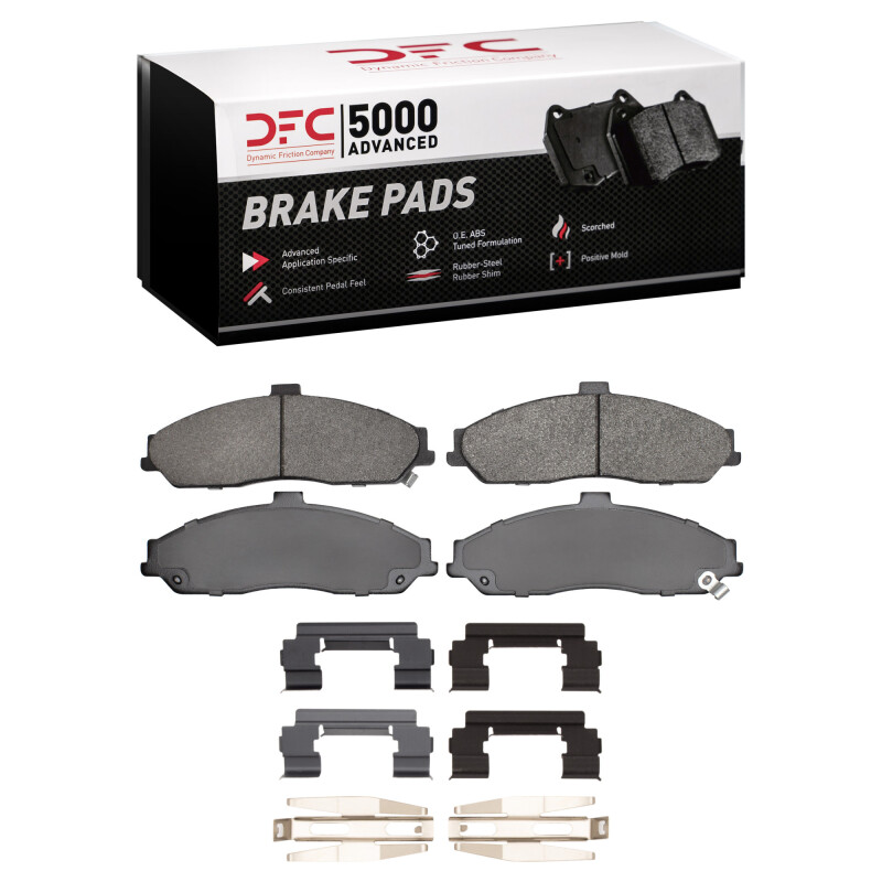 Chevrolet Corvette Brake Pads - Front - DFC - 5000 Advanced Semi Metallic - `97-`10
