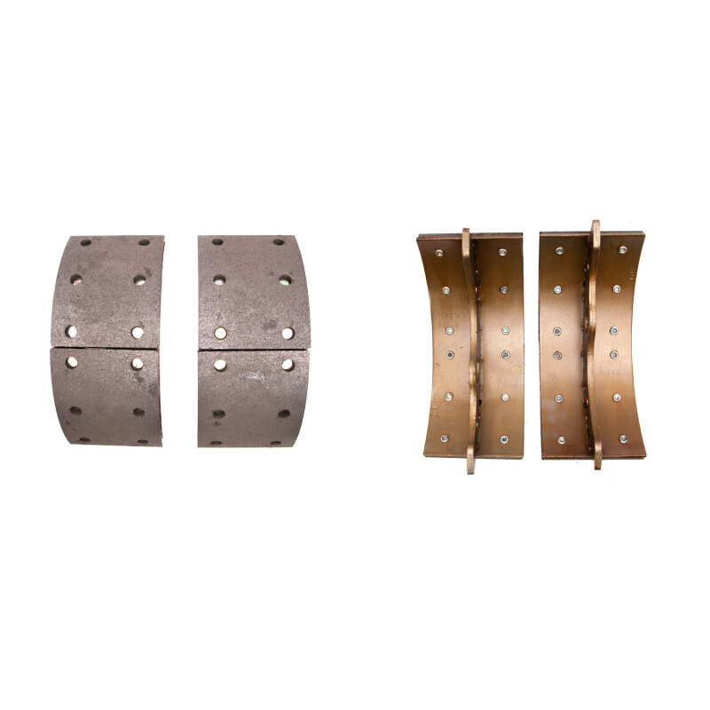 Mitsubishi Fuso FH Series Brake Shoes - Front - DFC - Premium Riveted Shoes - Black - `96-`04