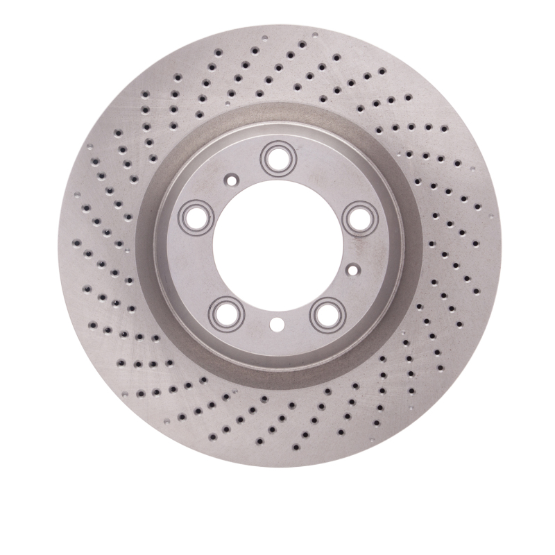 Porsche 911 Brake Rotor (1) - Left Rear - DFC - Drilled - `07-`13