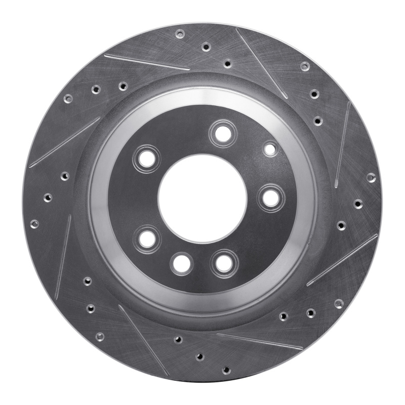 Porsche Cayenne Brake Rotor (1) - Rear Right - DFC - Drilled & Slotted - Silver - `05-`18