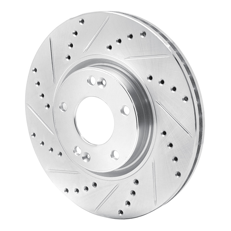 Hyundai XG350 Brake Rotor (1) - Front Left - DFC - Drilled & Slotted - Silver - `04-`11