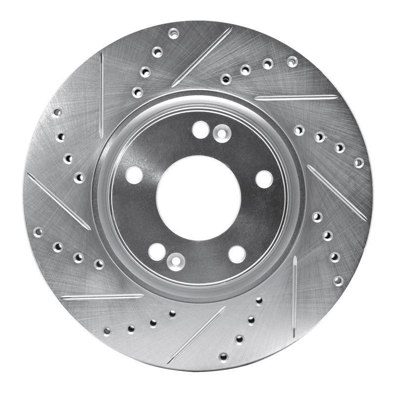 Hyundai XG350 Brake Rotor (1) - Front Left - DFC - Drilled & Slotted - Silver - `04-`11