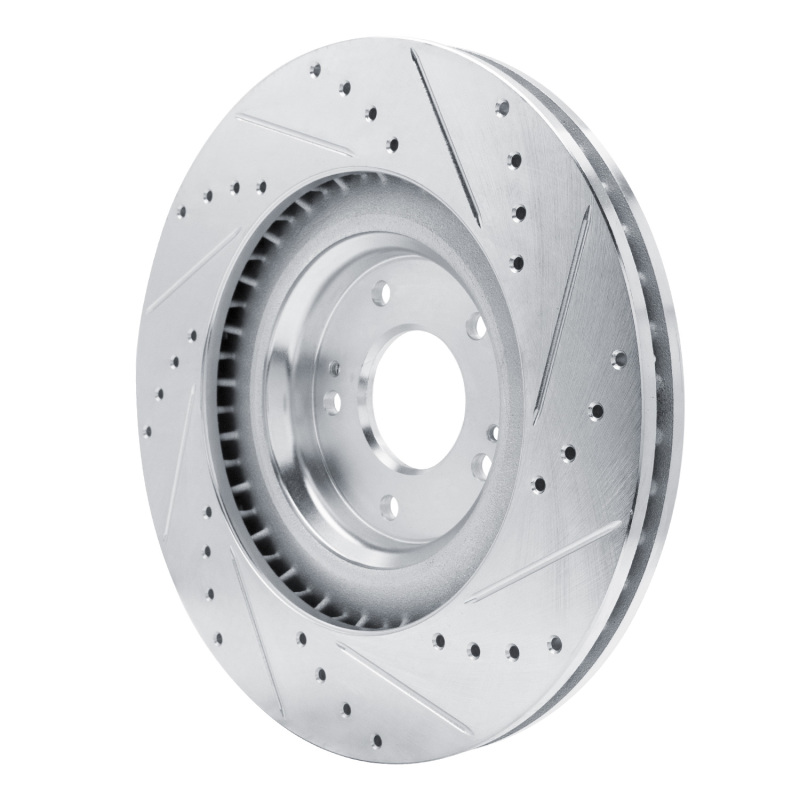 Hyundai Veloster Brake Rotor (1) - Front Left - DFC - Drilled & Slotted - Silver - `19-`22