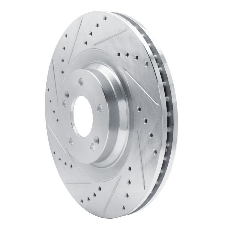 Hyundai Veloster Brake Rotor (1) - Front Left - DFC - Drilled & Slotted - Silver - `19-`22