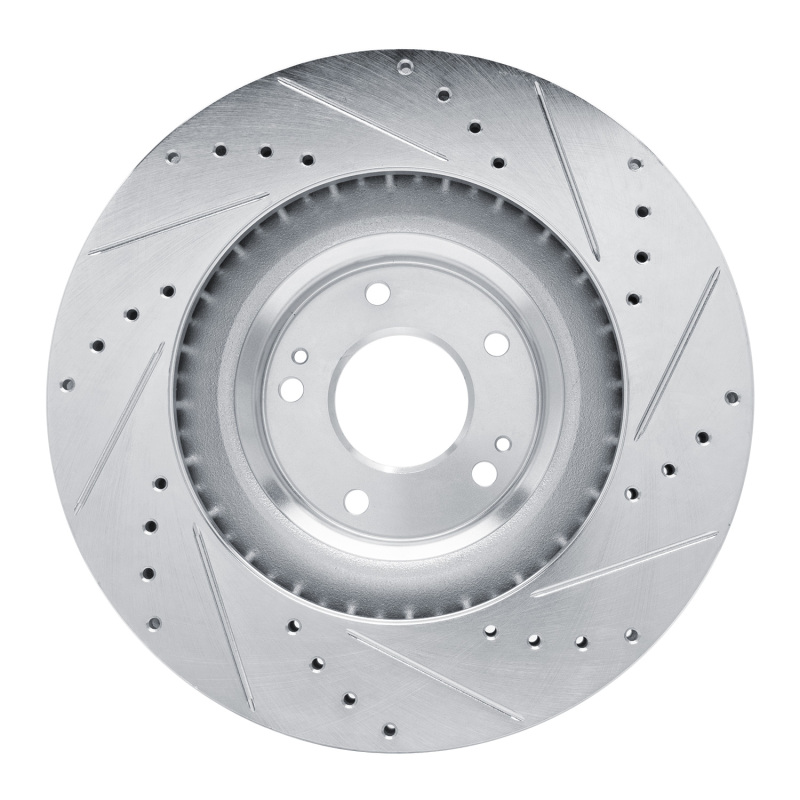 Hyundai Veloster Brake Rotor (1) - Front Left - DFC - Drilled & Slotted - Silver - `19-`22