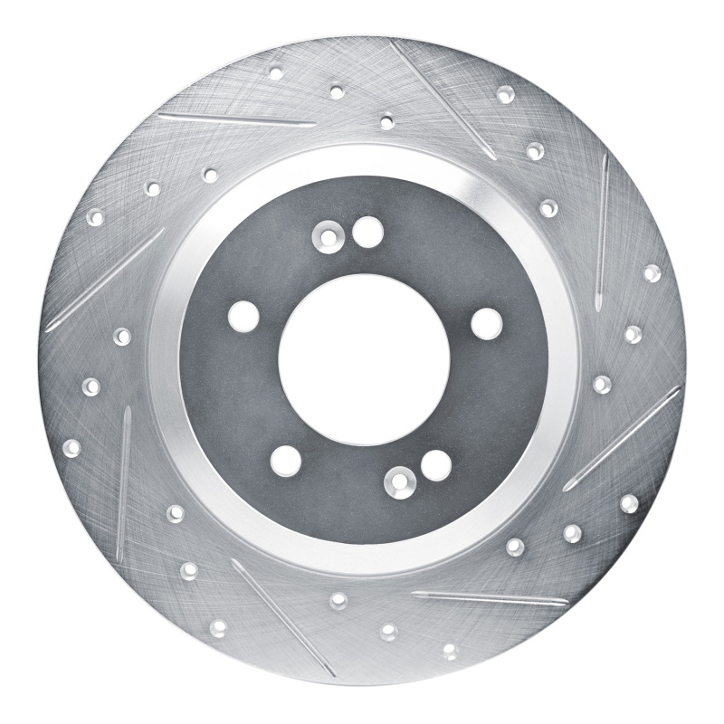 Hyundai Veloster N Brake Rotor (1) - Rear Right - DFC - Drilled & Slotted - Silver - `19-`22