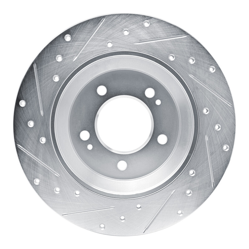 Hyundai Veloster N Brake Rotor (1) - Rear Right - DFC - Drilled & Slotted - Silver - `19-`22