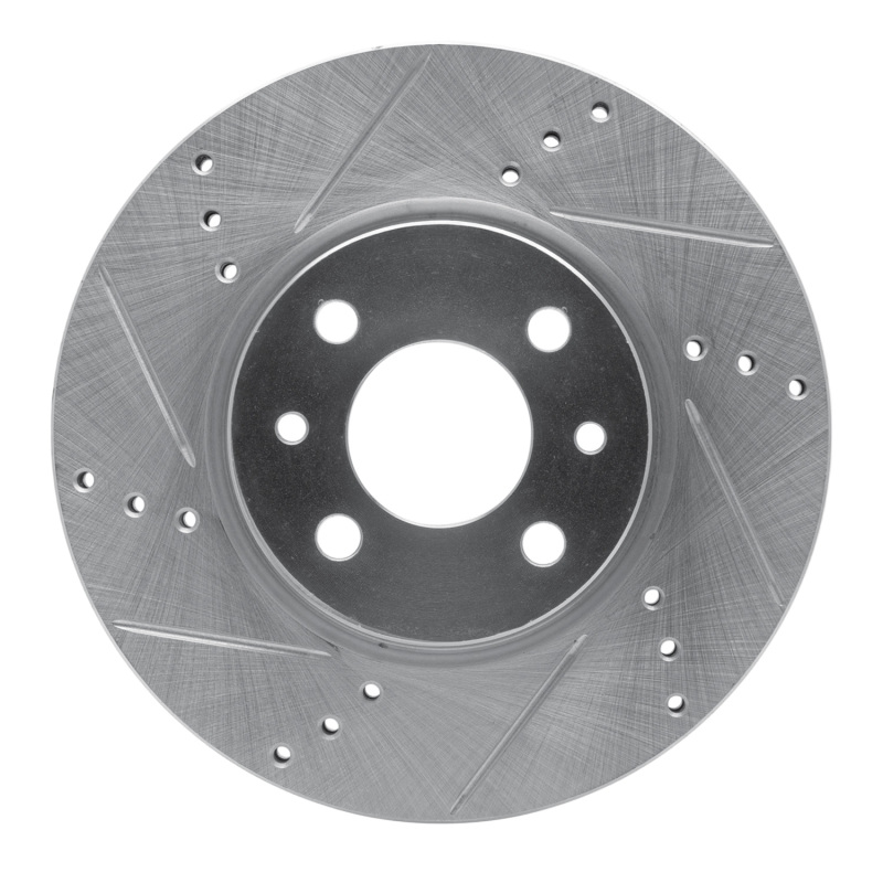 Dodge Vision Brake Rotor (1) - Front Left - DFC - Drilled & Slotted - Silver - `09-`19
