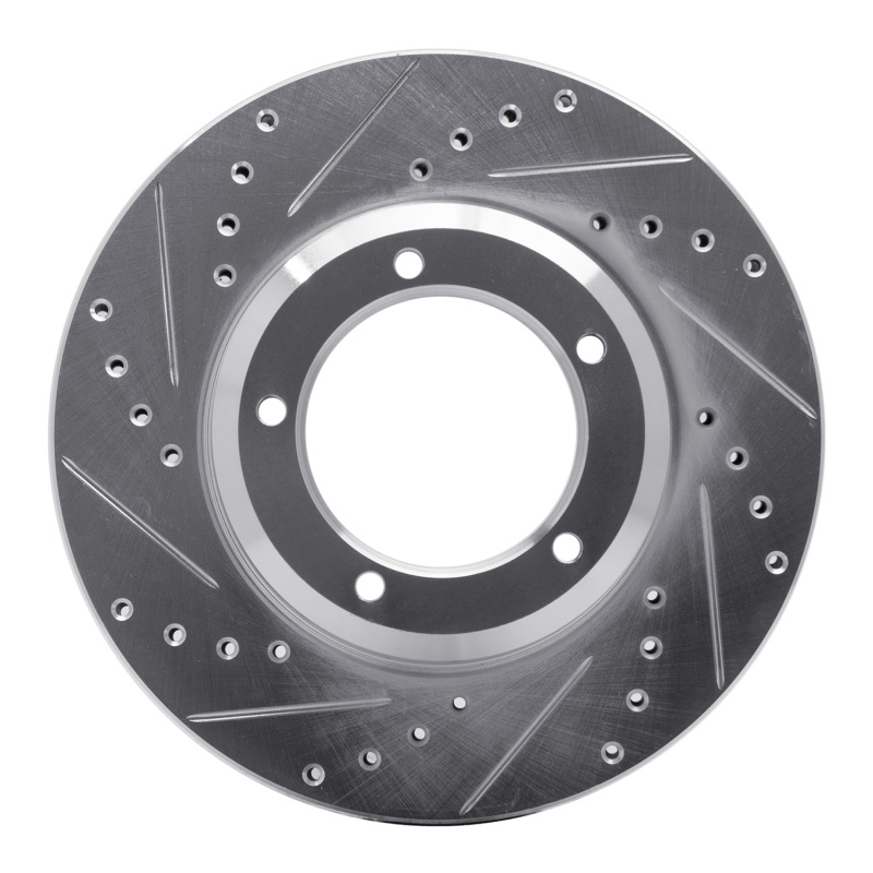 Land Rover Range Rover Brake Rotor (1) - Front Left - DFC - Drilled & Slotted - Silver - `90-`16