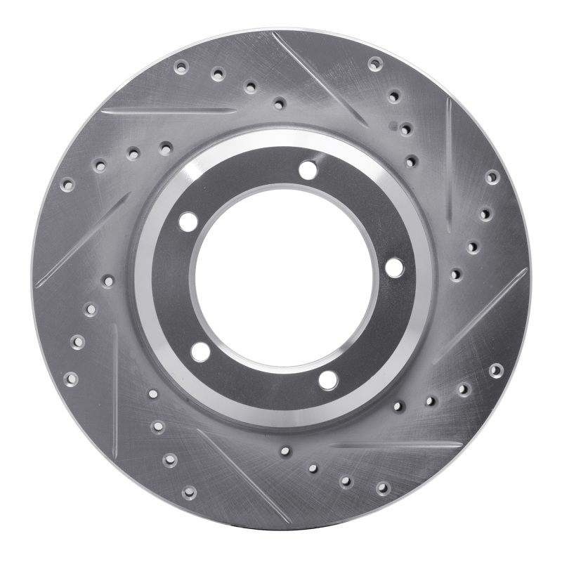 Land Rover Range Rover Brake Rotor (1) - Front Right - DFC - Drilled & Slotted - Silver - `90-`16