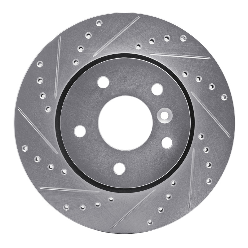 Land Rover Range Rover Brake Rotor (1) - Front Left - DFC - Drilled & Slotted - Silver - `94-`02
