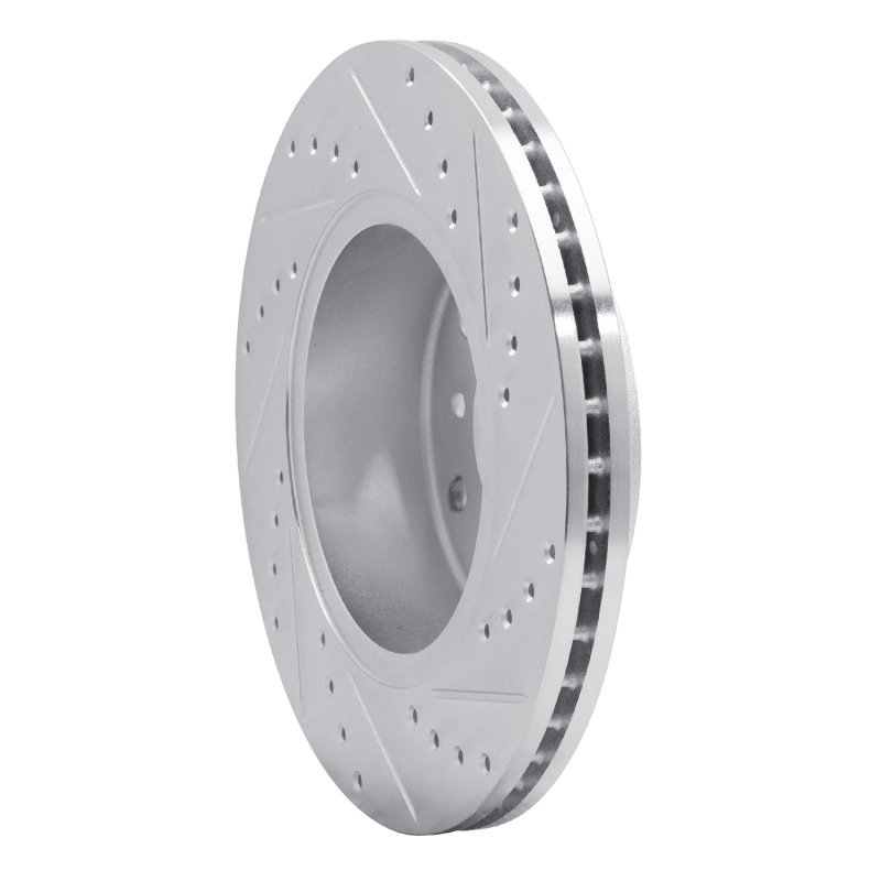 Land Rover Range Rover Brake Rotor (1) - Front Left - DFC - Drilled & Slotted - Silver - `94-`02