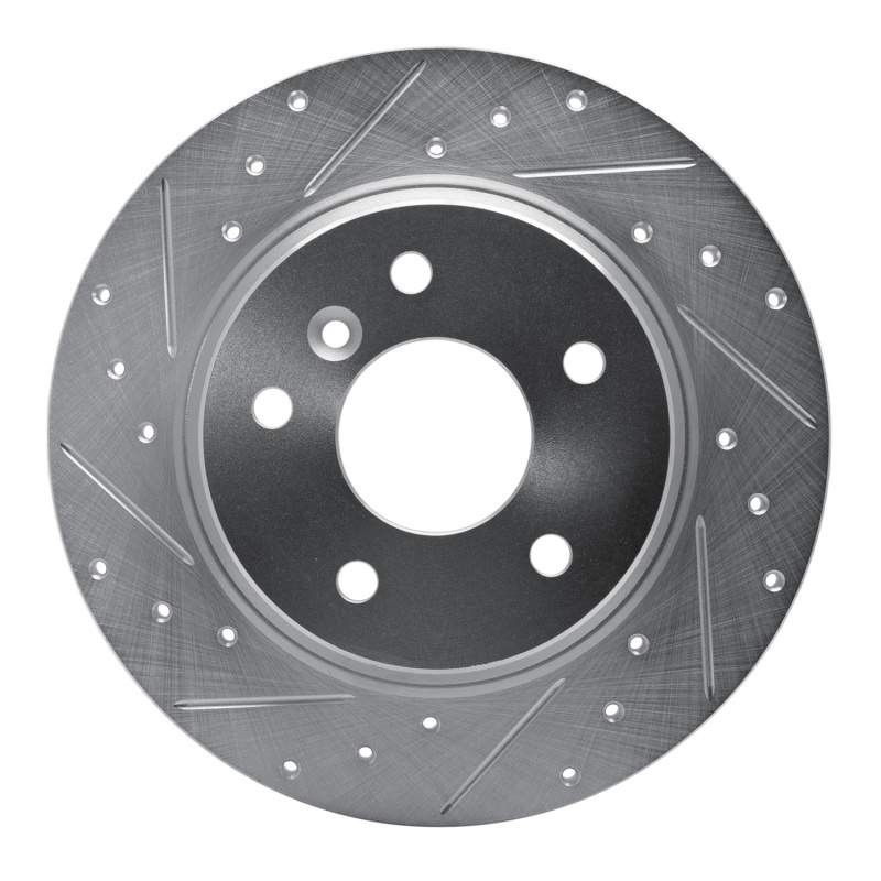Land Rover Range Rover Brake Rotor (1) - Rear Left - DFC - Drilled & Slotted - Silver - `94-`04