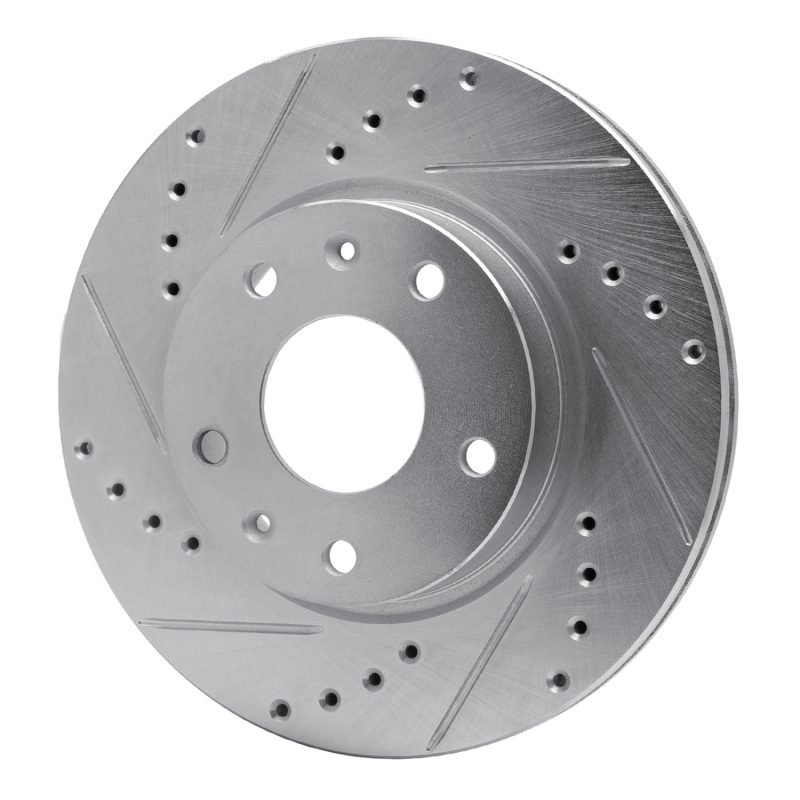 Land Rover Freelander Brake Rotor (1) - Front Left - DFC - Drilled & Slotted - Silver - `02-`05