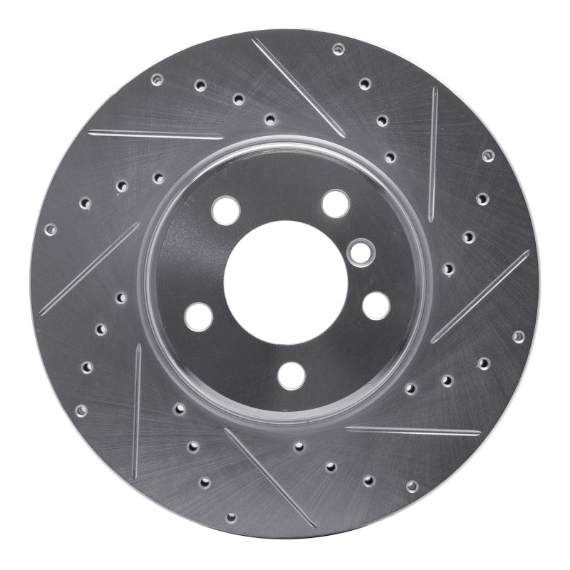 Land Rover Range Rover Brake Rotor (1) - Front Right - DFC - Drilled & Slotted - Silver - `03-`05