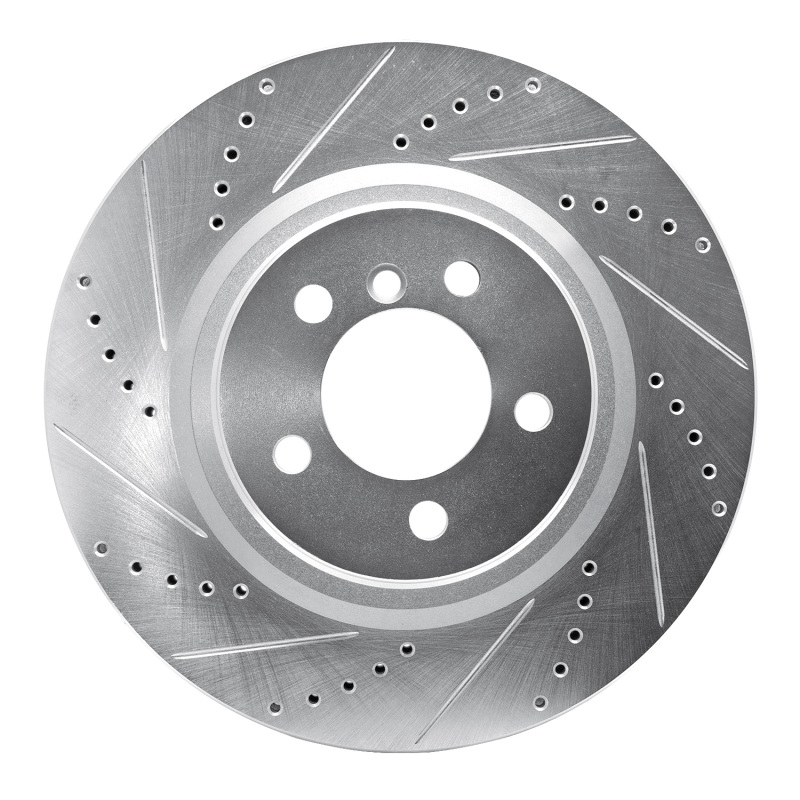 Land Rover Range Rover Brake Rotor (1) - Front Left - DFC - Drilled & Slotted - Silver - `06-`12