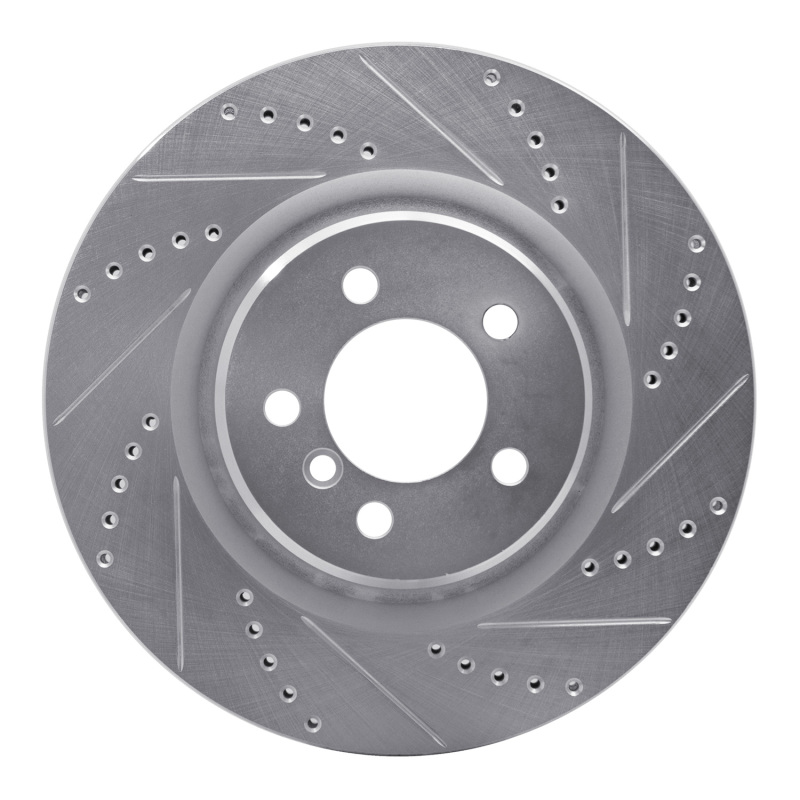 Land Rover Range Rover Brake Rotor (1) - Front Right - DFC - Drilled & Slotted - Silver - `06-`12
