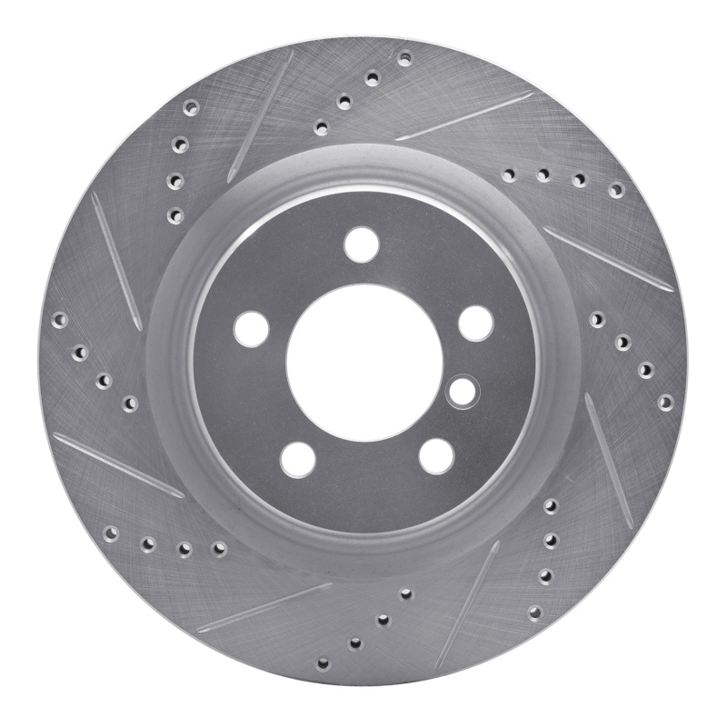 Land Rover Range Rover Brake Rotor (1) - Front Left - DFC - Drilled & Slotted - Silver - `06-`09