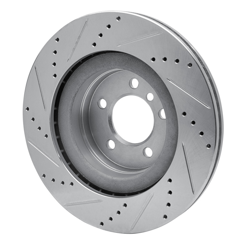 Land Rover Range Rover Brake Rotor (1) - Front Right - DFC - Drilled & Slotted - Silver - `06-`09