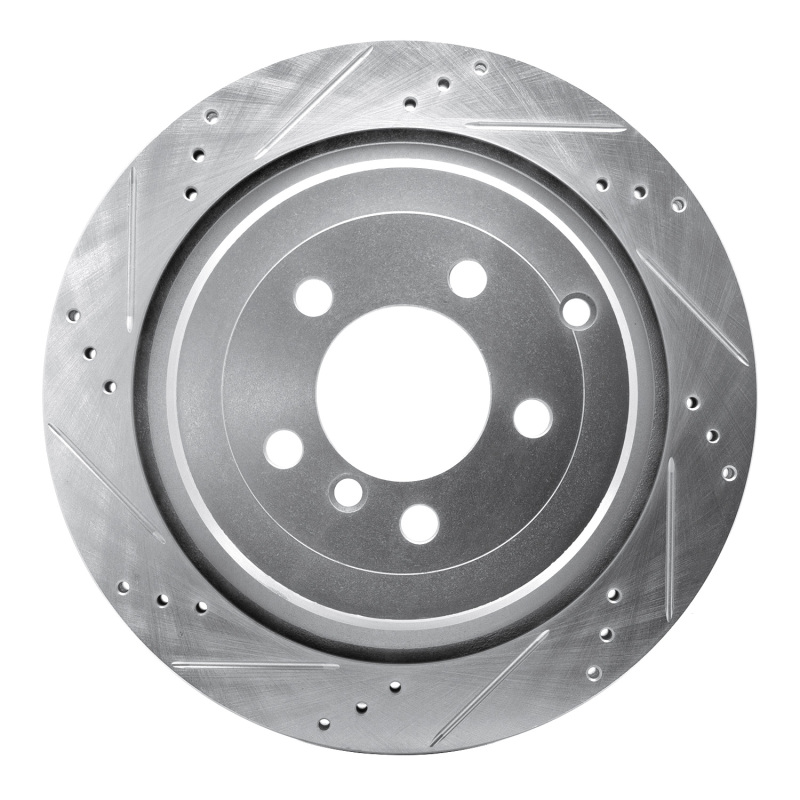 Land Rover Range Rover Brake Rotor (1) - Rear Left - DFC - Drilled & Slotted - Silver - `06-`12