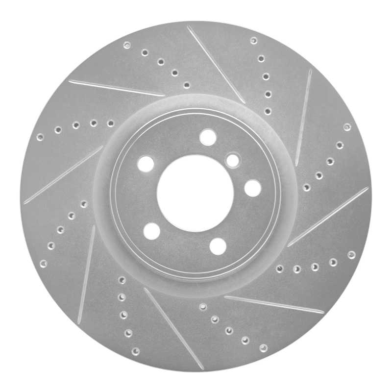 Land Rover Range Rover Brake Rotor (1) - Front Right - DFC - Drilled & Slotted - Silver - `10-`12