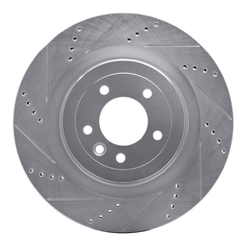 Land Rover Range Rover Brake Rotor (1) - Rear Left - DFC - Drilled & Slotted - Silver - `13-`25