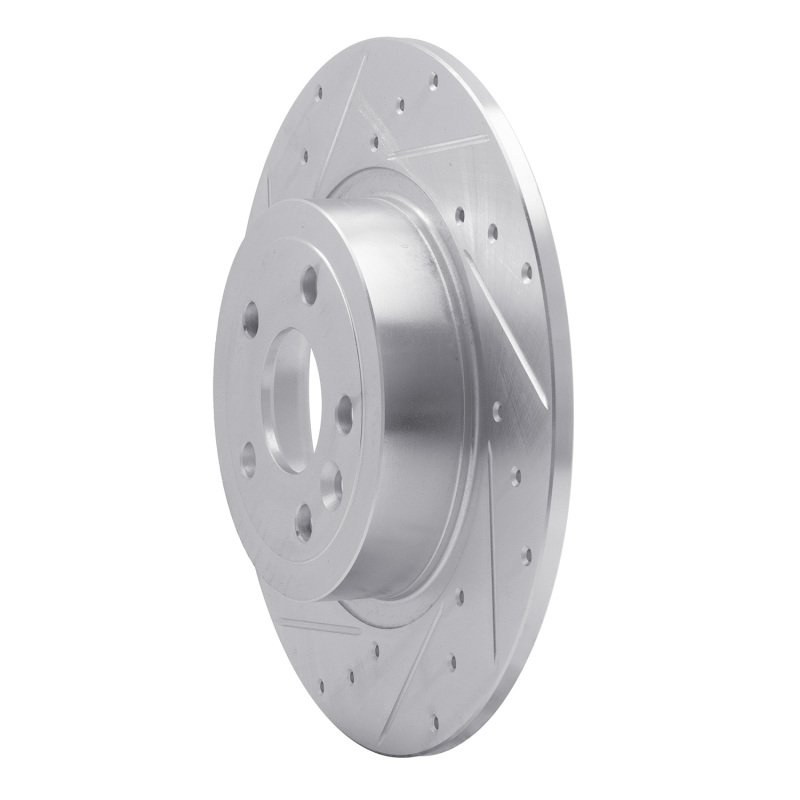 Land Rover Range Rover Evoque Brake Rotor (1) - Rear Left - DFC - Drilled & Slotted - Silver - `16-`19