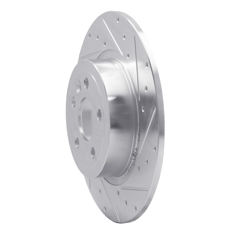 Land Rover Range Rover Evoque Brake Rotor (1) - Rear Right - DFC - Drilled & Slotted - Silver - `16-`19
