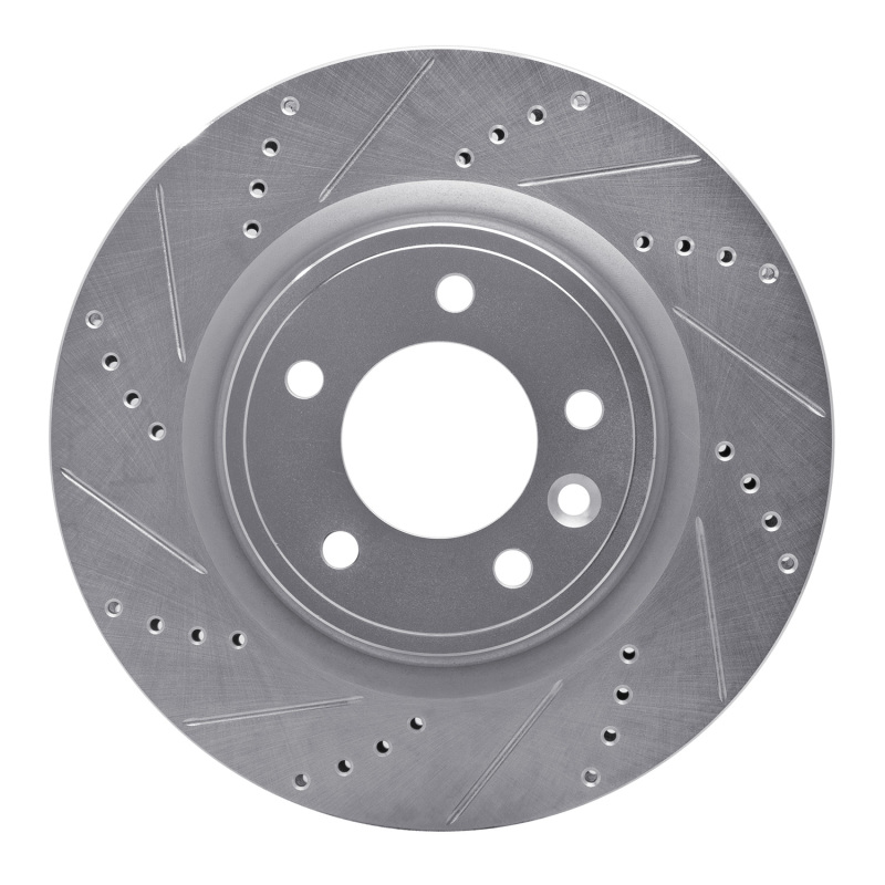 Land Rover Range Rover Sport Brake Rotor (1) - Rear Left - DFC - Drilled & Slotted - Silver - `18-`20