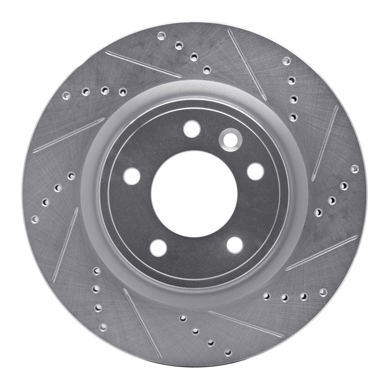 Land Rover Discovery Brake Rotor (1) - Rear Right - DFC - Drilled & Slotted - Silver - `18-`20