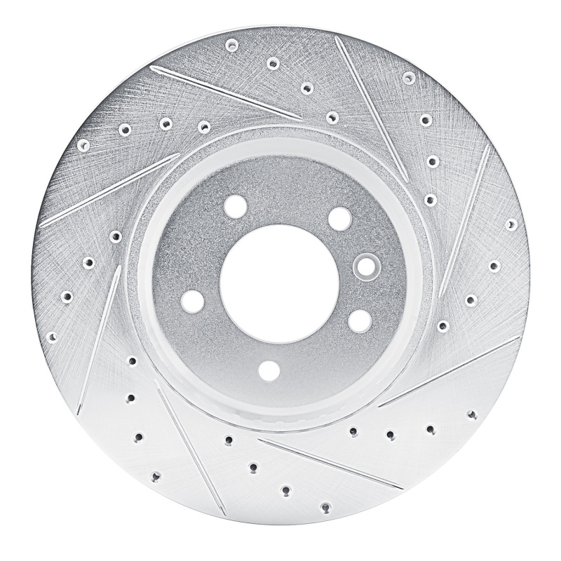 Land Rover Discovery Brake Rotor (1) - Front Right - DFC - Drilled & Slotted - Silver - `20-`25