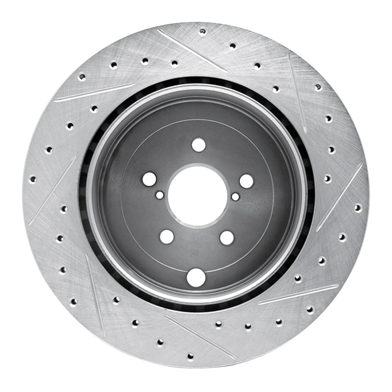 Subaru BRZ Brake Rotor (1) - Rear Left - DFC - Drilled & Slotted - Silver - `17-`25