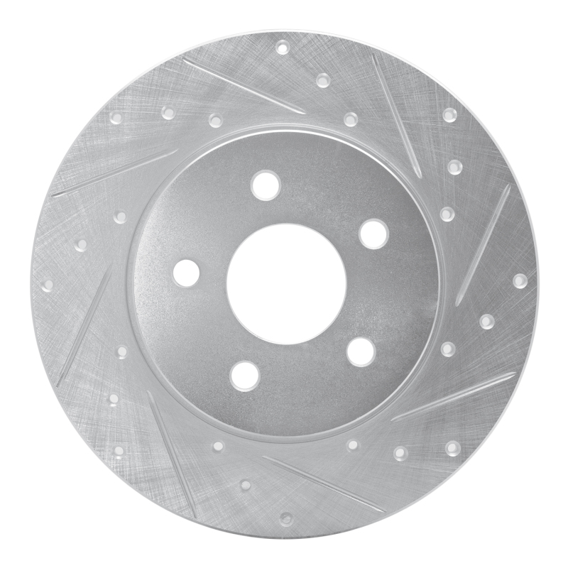 Ford Mondeo Brake Rotor (1) - Rear Right - DFC - Drilled & Slotted - Silver - `01-`08