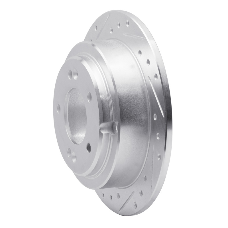 Kia Amanti Brake Rotor (1) - Rear Left - DFC - Drilled & Slotted - Silver - `04-`06