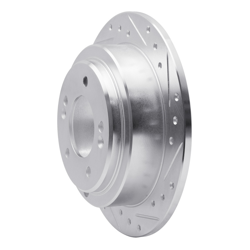 Kia Amanti Brake Rotor (1) - Rear Right - DFC - Drilled & Slotted - Silver - `04-`06