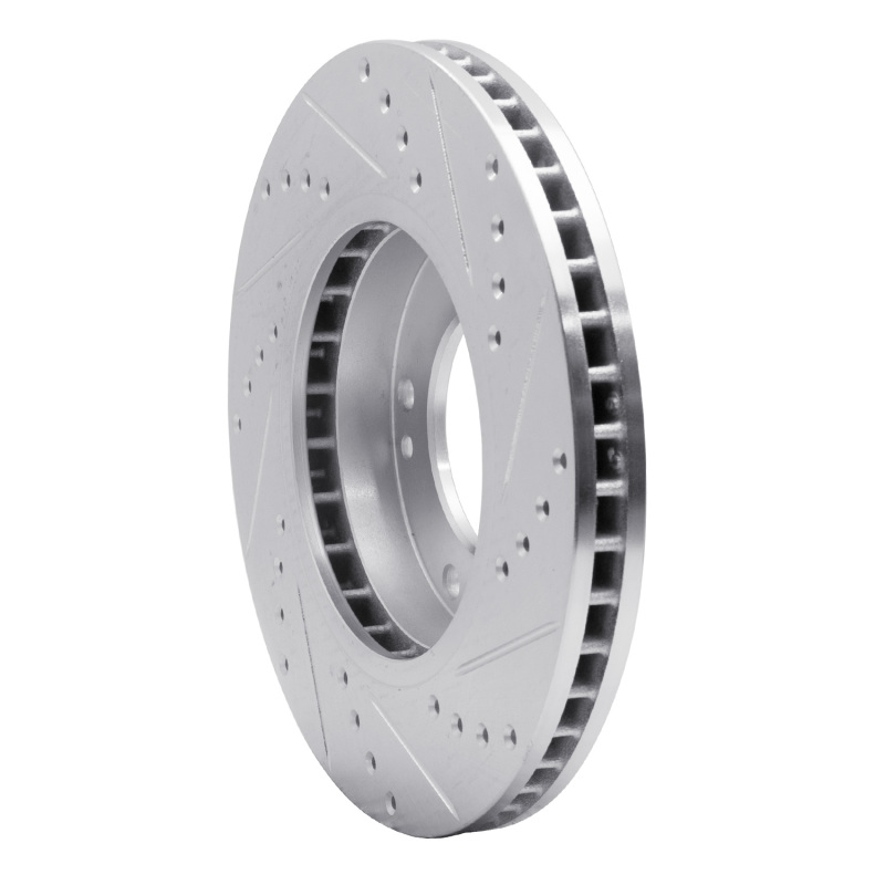 Kia Sorento Brake Rotor (1) - Front Left - DFC - Drilled & Slotted - Silver - `03-`06