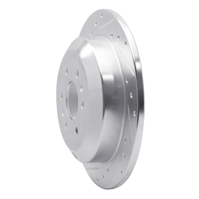 Kia Borrego Brake Rotor (1) - Rear Left - DFC - Drilled & Slotted - Silver - `09-`10