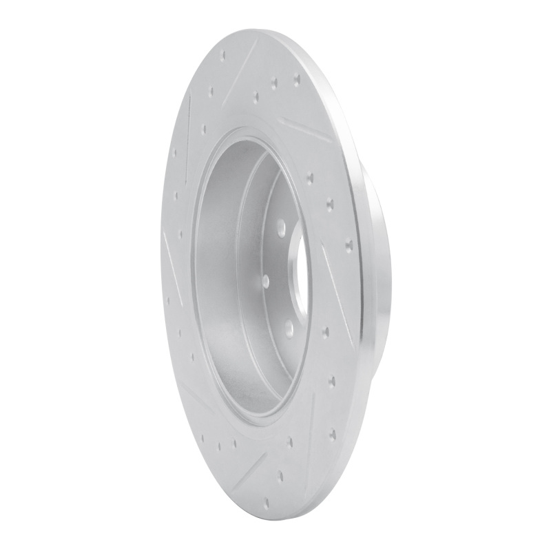 Kia Cadenza Brake Rotor (1) - Rear Right - DFC - Drilled & Slotted - Silver - `17-`19